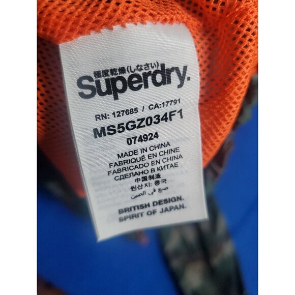 Superdry Sport Japan Camouflage Windbreaker Jacket Size XXL - Picture 15 of 15